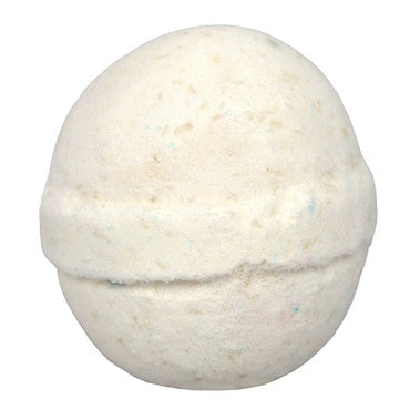 White bath bomb on a white background