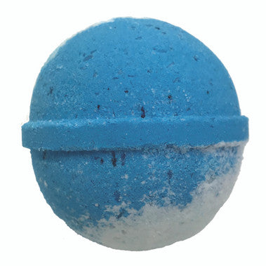 Blue and gray textured ball on a white background