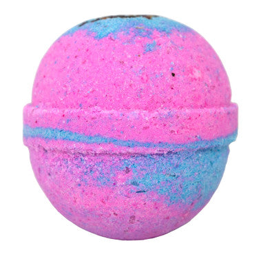 Multicolored bath bomb on a white background