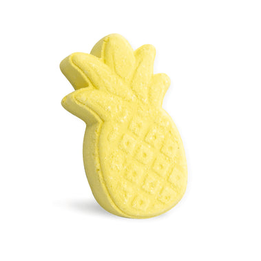 Yellow pineapple-shaped object on a white background